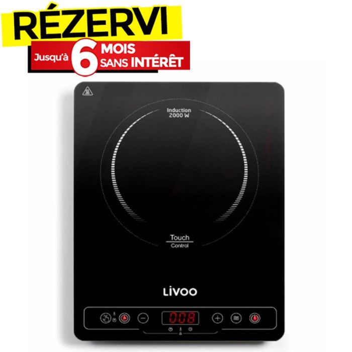 Plaque à Induction Simple LIVOO DOC235 2000Watts - Noir