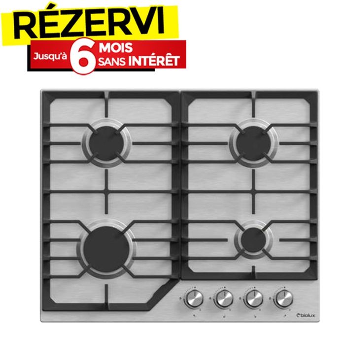 Plaque De Cuisson Encastrable BIOLUX M6555XTC 4 Feux 60cm - Inox