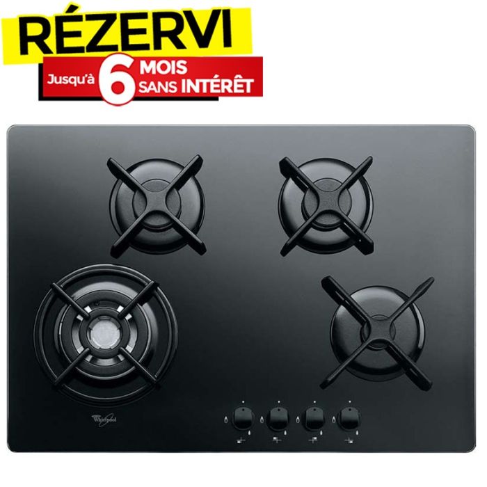 Plaque De Cuisson Encastrable WHIRLPOOL AKT5000NB 4Feux 70cm - Noir