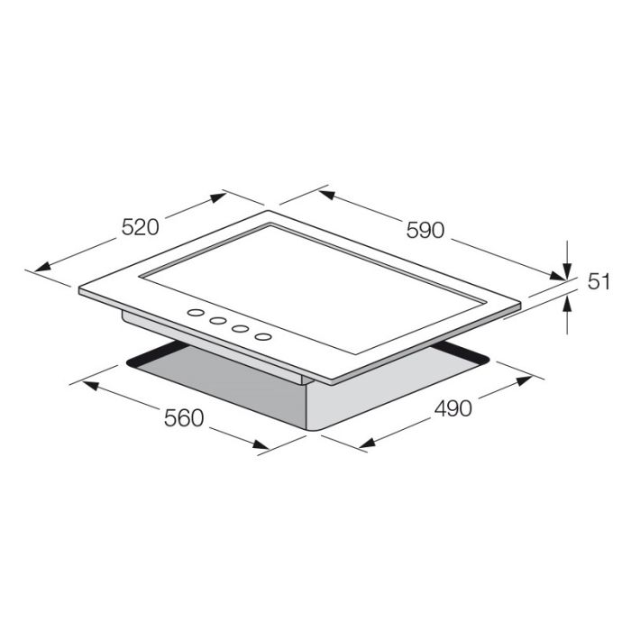 Plaque De Cuisson Encastrable FOCUS F4002XS 4 Feux 60cm - Inox