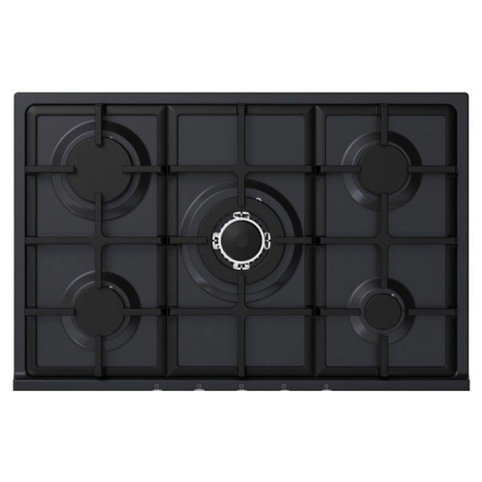 Plaque de Cuisson FOCUS F4078BS 5 Feux 70 cm Noir