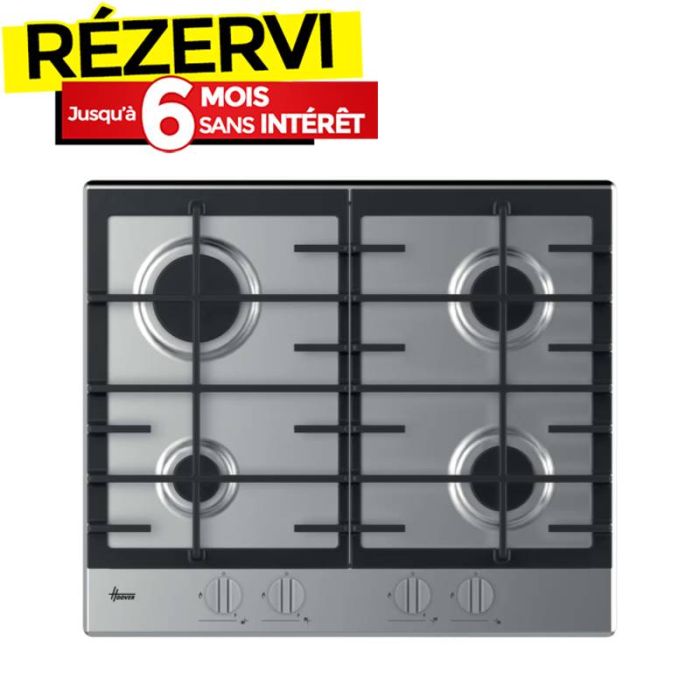 Plaque de Cuisson HOOVER HHG6BRK3X 4 Feux 60 cm - Inox