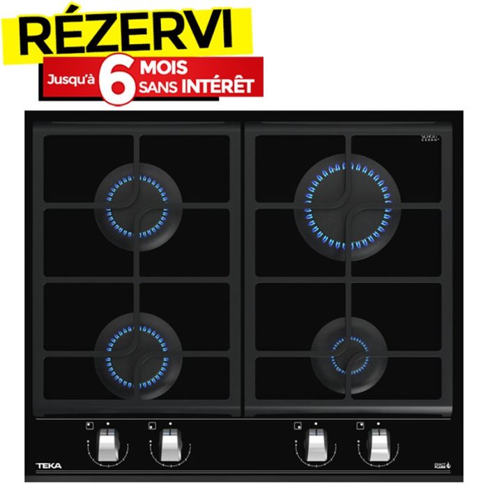 Plaque De Cuisson TEKA 4 feux 60CM - Noir