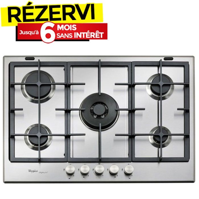 Plaque De Cuisson WHIRLPOOL GMA7522IX 5 Feux - Inox