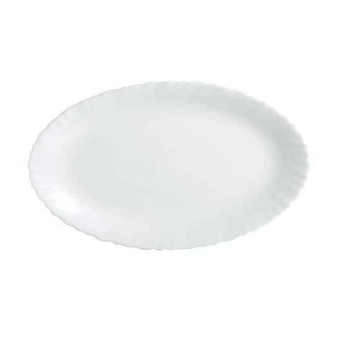 Plat Oval LUMINARC 33 Feston Sodo R12 - Blanc