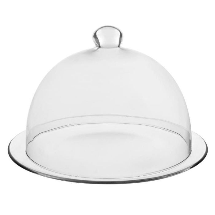 Plat VIDIVI Avec Cloche Banquet En Verre - 28 cm