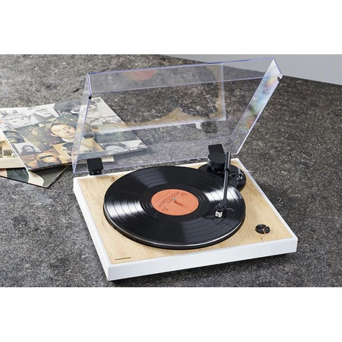 Platine Vinyle Design THOMSON TT301 - Blanc&Bois