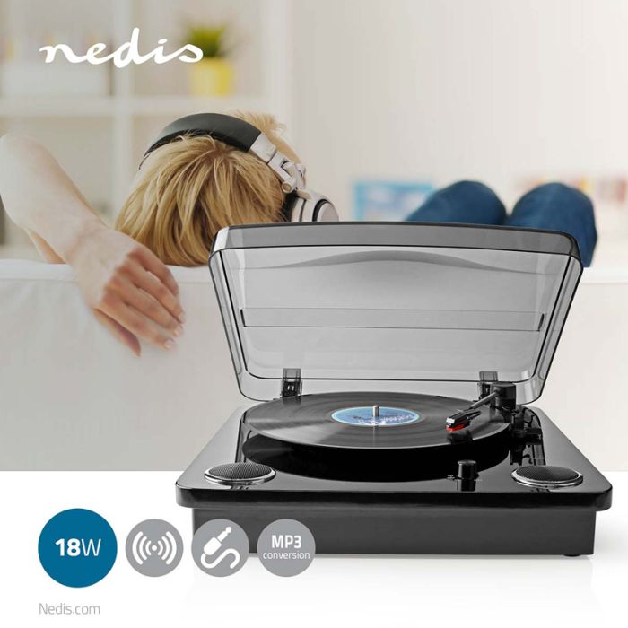 Platine Vinyle NEDIS TURN300BK- Noir