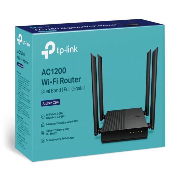 Point d'accès & Routeur Wi-Fi TP-LINK MU-MIMO AC1200 Mbps  - Noir