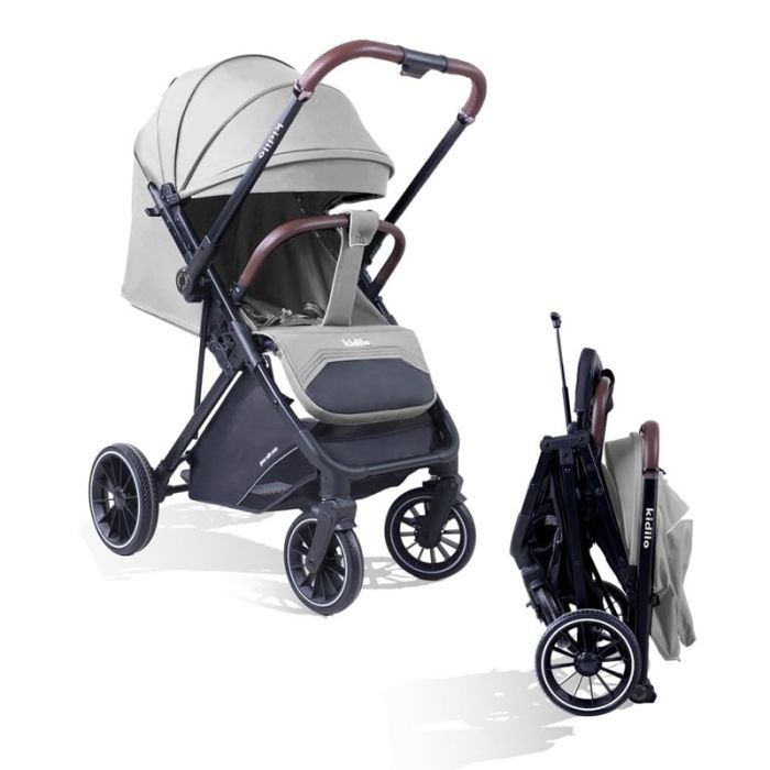 Poussette Bébé KIDILO 6530 - Gris