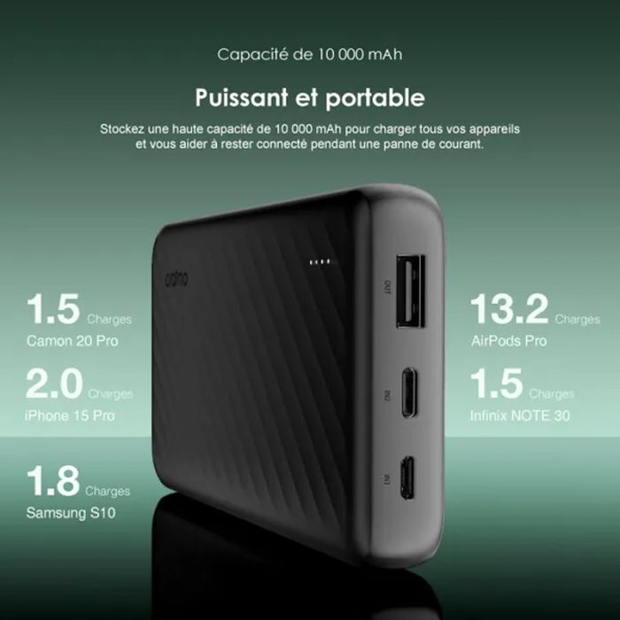 Power Bank ORAIMO OPB-P5101 10000 mAh - Noir