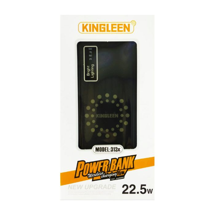 Power Bank Sans Fil KINGLEEN 313X 20000 mAh - Noir