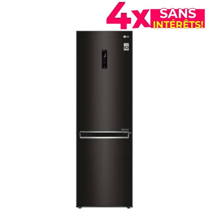 Réfrigérateur Combiné LG GR-B459NQFM 374 Litres NoFrost - Noir Mate