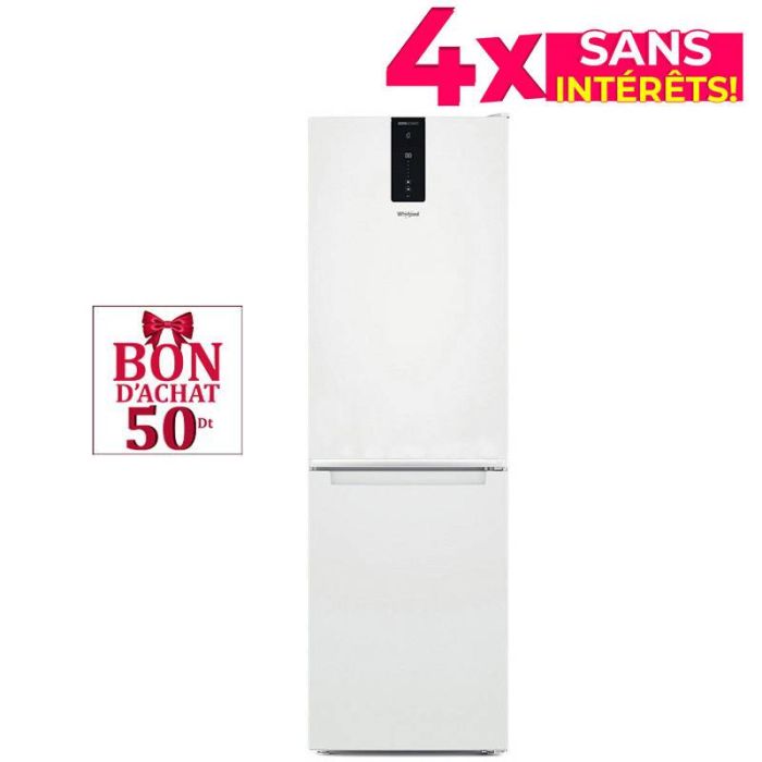 Réfrigérateur Combiné WHIRLPOOL W7X82OW 360L NoFrost - Blanc