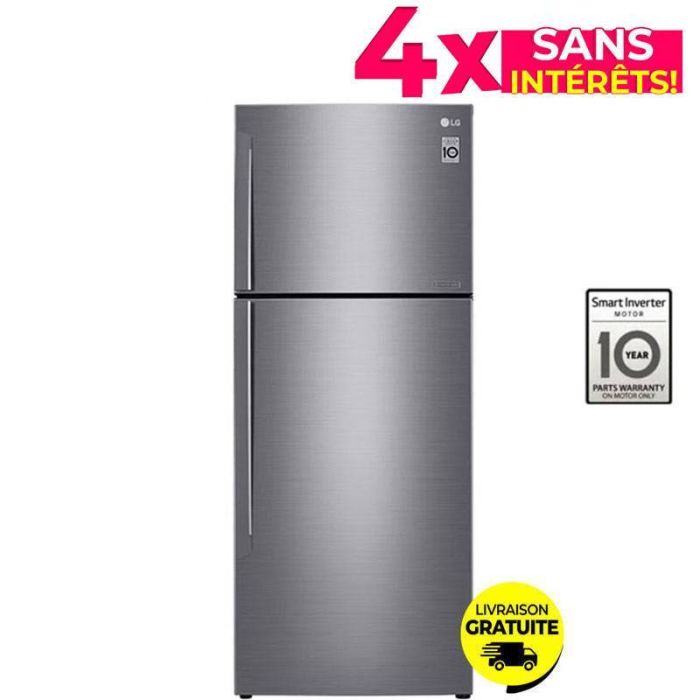 Réfrigérateur Inverter LG GL-C502HLCL 438 Litres NoFrost - Inox 