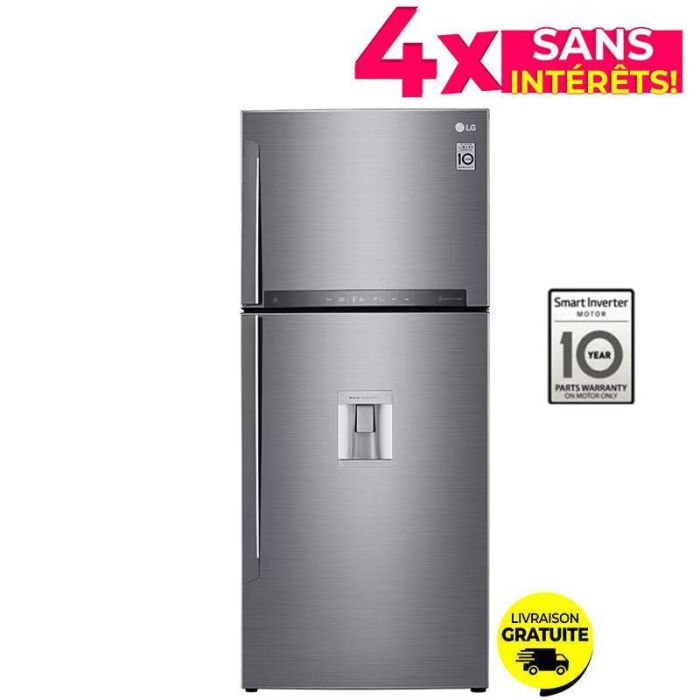 Réfrigérateur Inverter LG GL-F502HLHL 471 Litres NoFrost - Inox