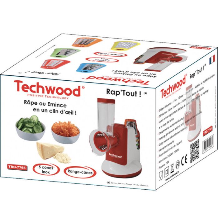 Râpe Légume TECHWOOD TRO-7765 150W - Rouge