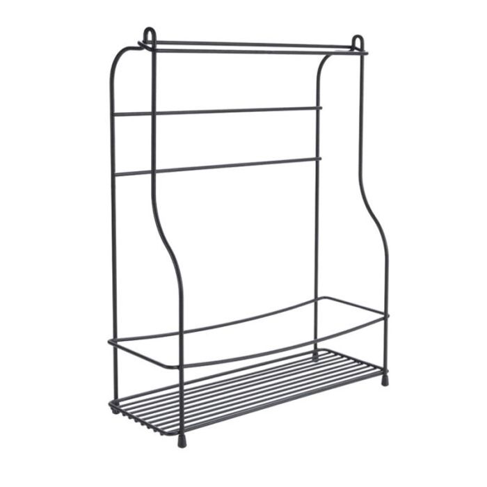 Rack de Stockage Avec Porte-Rouleau METALTEX LAVA - Noir 