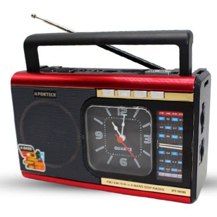 Radio FM Sans Fil POWTECH PT-908 - Noir&Rouge