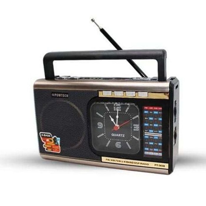 Radio FM Sans Fil POWTECH PT-908 - Noir&Silver