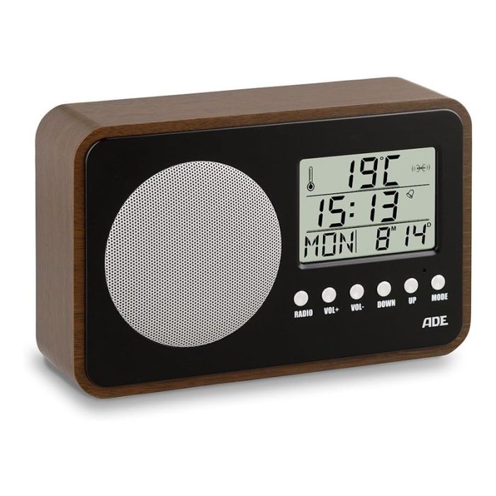 Radio Réveil FM Sans Fil ADE BR-1704 - Noir