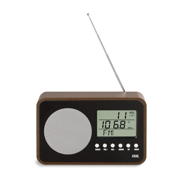 Radio Réveil FM Sans Fil ADE BR-1704 - Noir