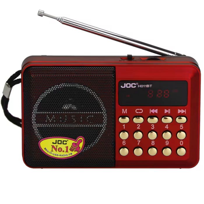 Radio Sans Fil JOC H011BT Avec Emplacement Carte Mémoire - Rouge