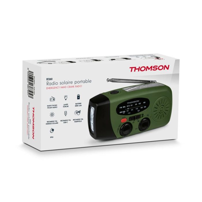 Radio Solaire Portable THOMSON RT260 - Vert