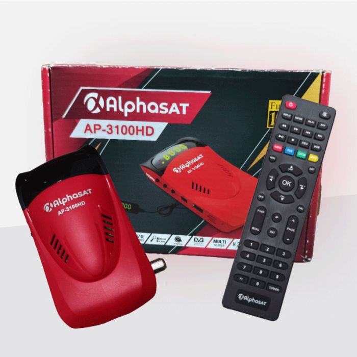 Récepteur ALPHASAT 3100HD + 2 Commandes + Clé WiFi + 6 Abonnements IPTV 12 Mois