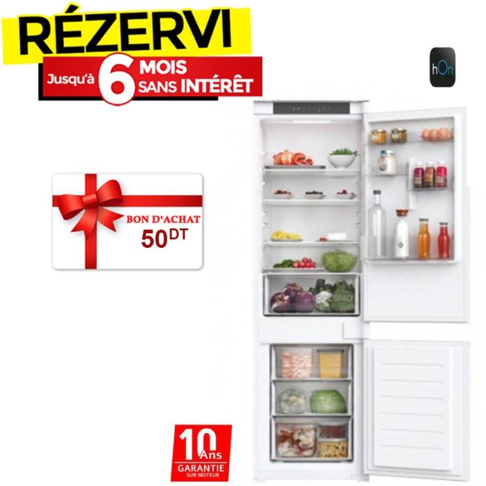 Réfrigérateur Combiné HOOVER HOBT3518FW 264 Litres NoFrost - Blanc