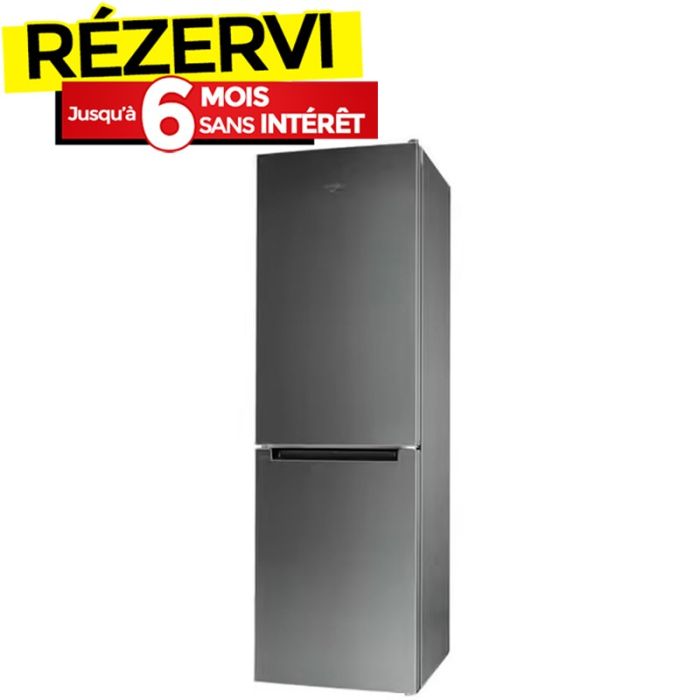 Réfrigérateur Combiné WHIRLPOOL 360 Litres NoFrost - Inox