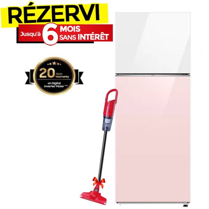 Réfrigérateur SAMSUNG RT47CB66448CEL 460 Litres NoFrost - Rose&Blanc