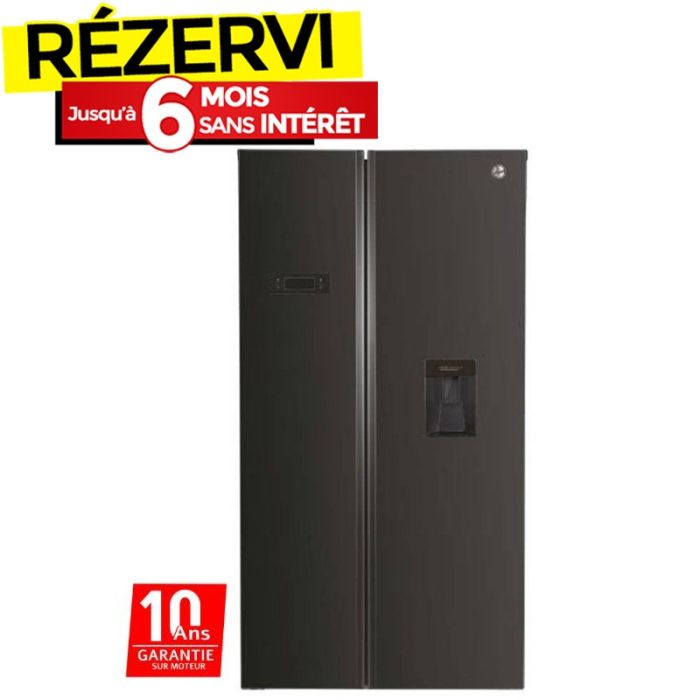 Réfrigérateur Side By Side HOOVER HHSBSO-617BWD 529L NoFrost - Noir