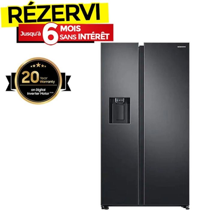 Réfrigérateur Side By Side SAMSUNG RS68A8820B1 652Litres NoFrost - Noir