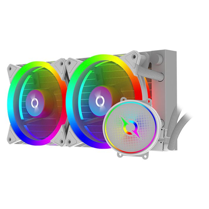 Refroidisseur de processeur Gamer AQIRYS AQUARIUS 240 AIO ARGB - Blanc