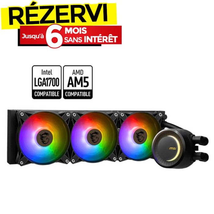Refroidisseur De Processeur Gamer MSI MAG CORELIQUIDE E360 - Noir