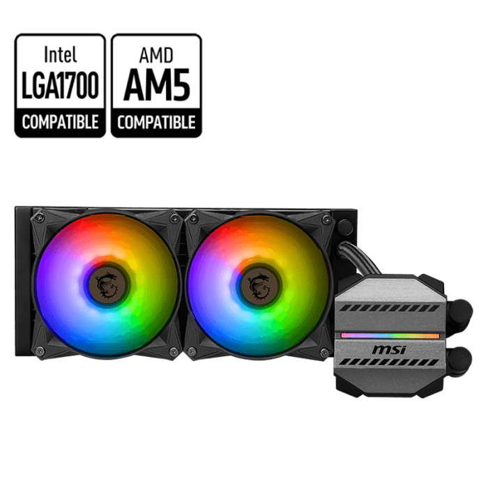 Refroidisseur De processeur Gamer MSI MAG CORELIQUIDE M240 - Noir