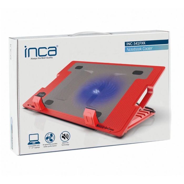 Refroidisseur INCA INC-341FXK Pour PC Portable - Rouge