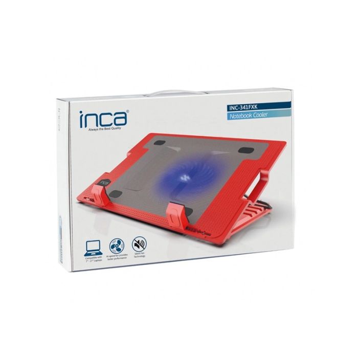 Refroidisseur INCA INC-341FXK Pour PC Portable – Rouge