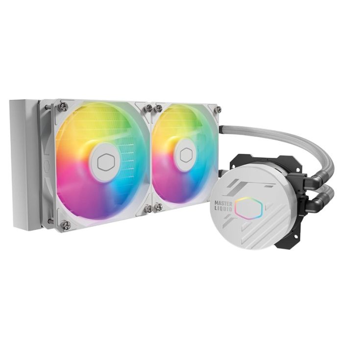 Refroidisseur Liquide Pour Processeur COOLER MASTER MasterLiquid 240L Core ARGB - Blanc