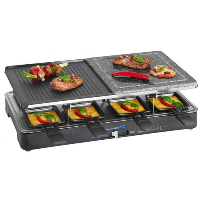 Appareil A Raclette Multifonction CLATRONIC RG3518 1400W - Noir