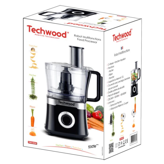 Robot Multifonction TECHWOOD TRO-6856 800W - Noir