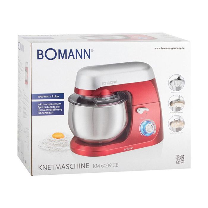 Robot Pétrin BOMANN KM6009 1000W - Rouge