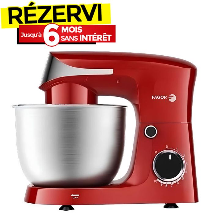 Robot Pétrin FAGOR FG0439 4.3 Litres 1500W - Rouge