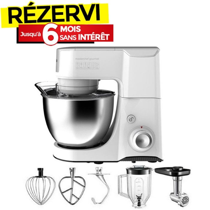 Robot pétrin MIDEA Multifonction BM2096 1000W - Blanc