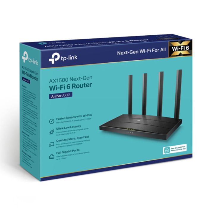 Routeur TP-LINK AX1500  6Ports AVEC 1 Port WAN et 3 Ports RJ45 GIGA WI-FI