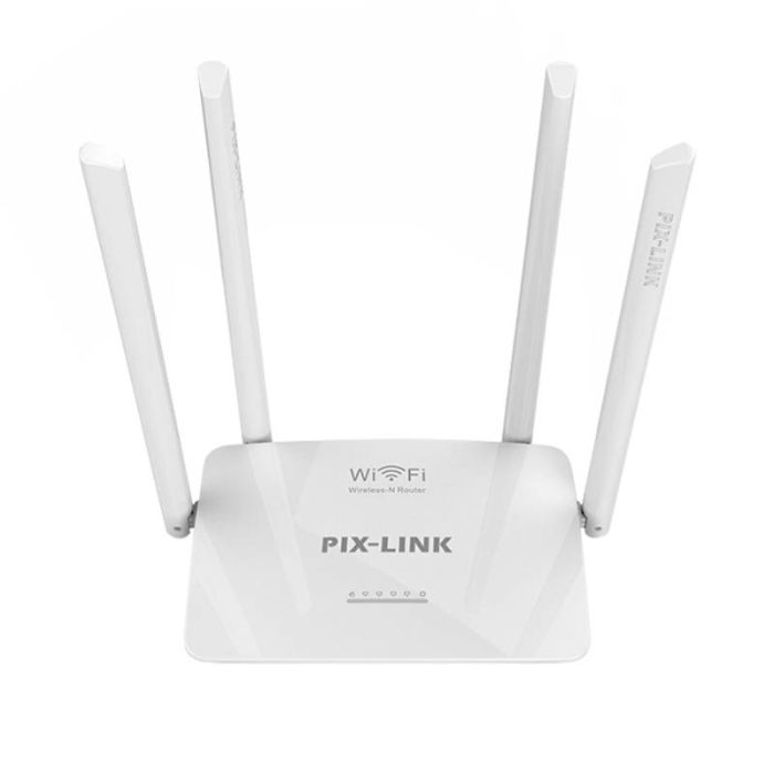 Routeur Wi-Fi PIX-LINK WR08 300 Mbps à 4 antennes - Blanc