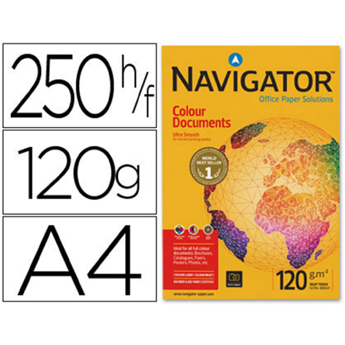 Rame papier NAVIGATOR  A4 120g/m² 250 Feuilles