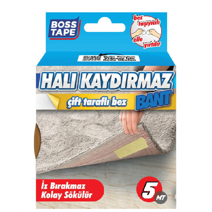 Ruban adhésif BOSS TAPE double face antidérapant pour tapis 25mmX 5 mètres 