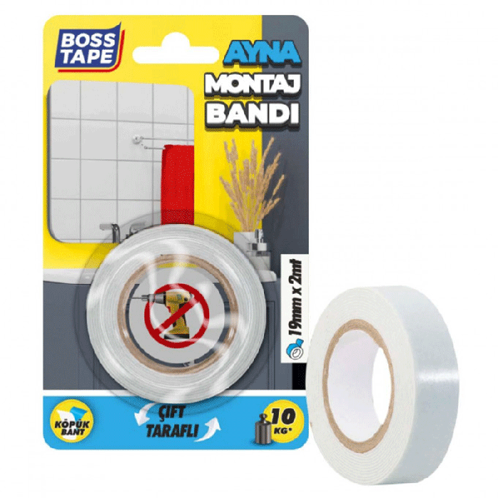 Ruban mousse BOSS TAPE double face 19mm 2 mètres